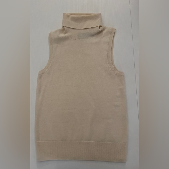 Polo Ralph Lauren Ivory Wool Sleeveless Turtleneck, Medium - Picture 6 of 6